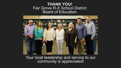 Thank You To Our Fg Board Of Education Fair Grove R X School District