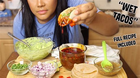 Attempting The Wet Taco Taco De Birria Recipe Mukbang Youtube