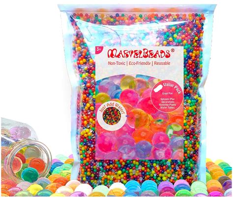 Marvelbeads Water Beads Non Toxic Half Pound Refill Rainbow Mix For