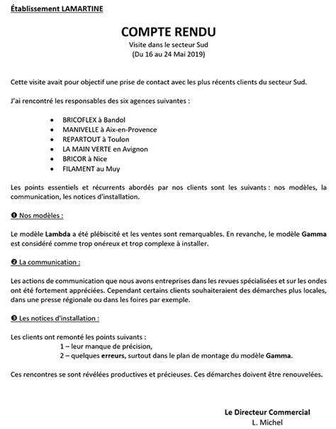 Compte Rendu De Formation Exemple Word