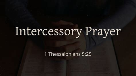 The Importance Of Intercessory Prayer Youtube