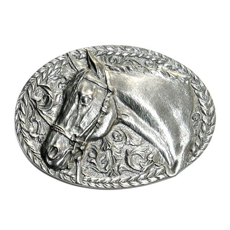 Quarter Horse Bergamot Pewter Us Belt Buckle