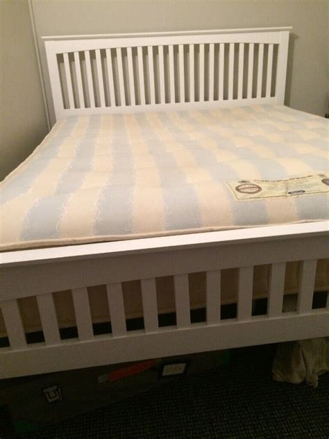 King Size White Wooden Bed Frame From Wayfair In Colinton