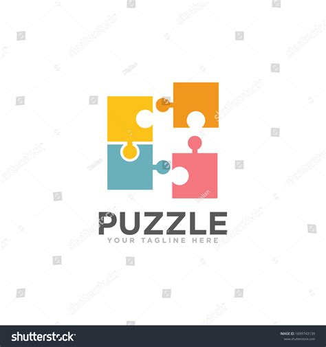 Puzzle Logo Design Vector Template Stock Vector Royalty Free