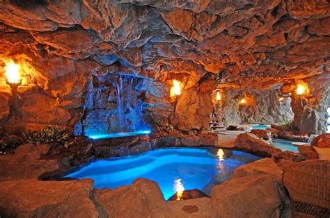 Naturalistic Pools With Grotto Tropical Pool Los