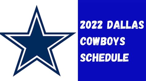 2022 Dallas Cowboys Schedule Youtube