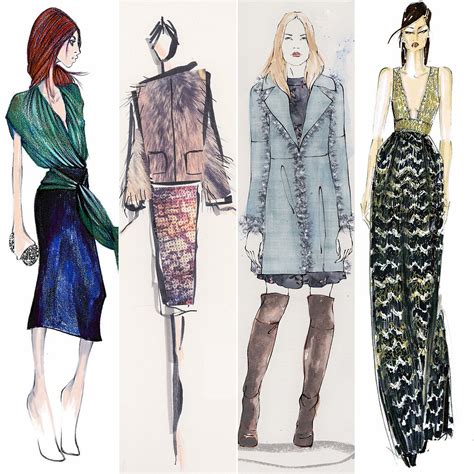Designer Sketches From New York Fashion Week Fall 2015 Popsugar Fashion