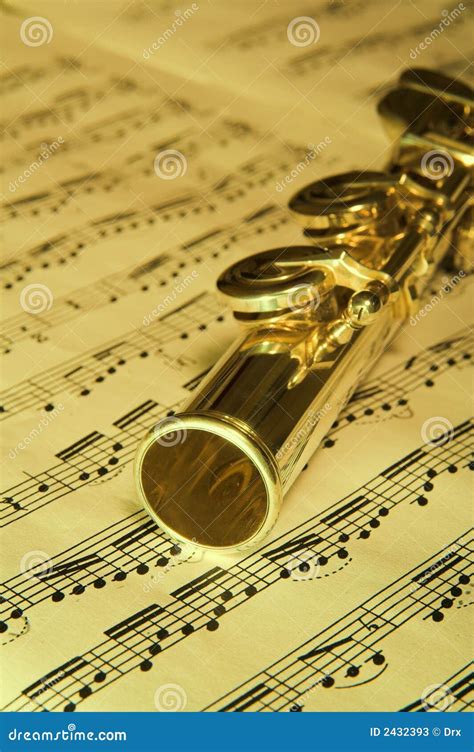 Gold Flute Music Background Stock Photos Image 2432393