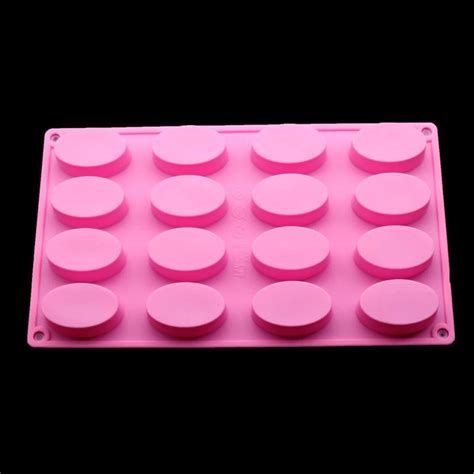 forma molde silicone oval 16 lugares sabão e sabonete elo7