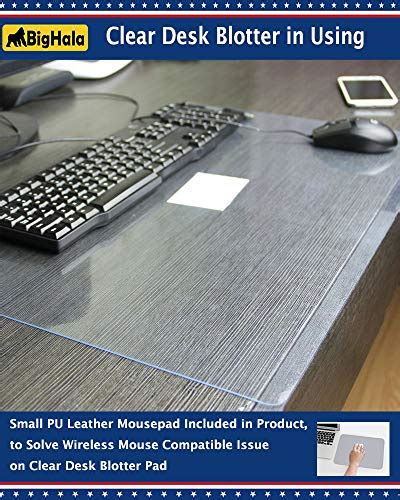 Clear Desk Pad Blotter Mats Office Table Protector On Top