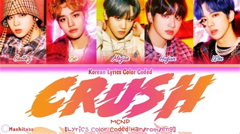 Mcnd Crush Lyrics Color Coded Hanromeng Korean Lyrics Color Coded