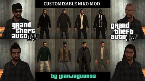 Gta Iv Customizable Niko Bellic Extended Mod By Luanjaguar93 For