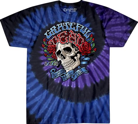 Liquid Blue Grateful Dead Boston Music Hall Spiral Tie Dye Ss T Shirt Uk Clothing