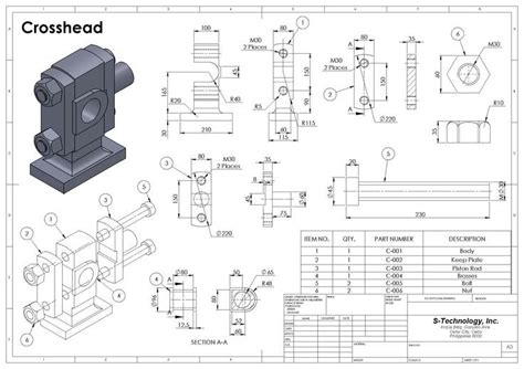 Detailed Assembly Drawing Mechanical Engineering Design Mechanical