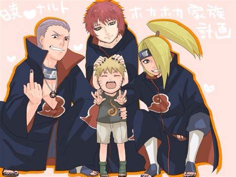 Hidan Sasori Deidara And Little Naruto Naruto Naruto Shippuden