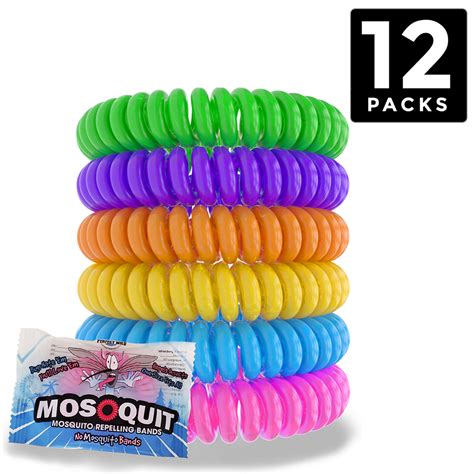 Zekpro 12 Pack Mosquito Repellent Bracelet Band Individually Wrapped