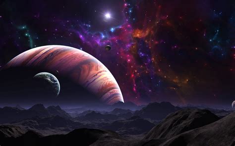 Space Age Outer Space Galaxies Planets Desktop Wallpapers And