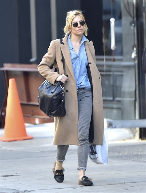 Proof That Sienna Miller S Bohemian Style Is All Grown Up Gucci Loafers Sienna Miller Office