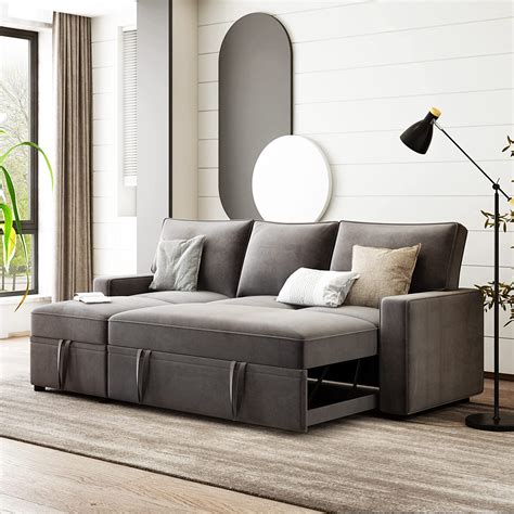 Merax 821” Reversible Sectional Sofa With 2 Pull Out