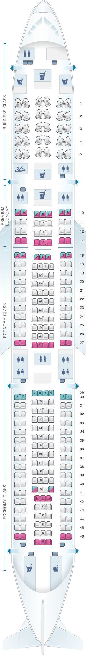 Seat Map Lufthansa Airbus A340 300 279pax Air Transat China Eastern