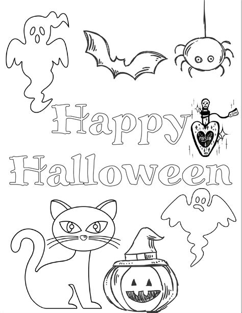 Happy Halloween Coloring Printable Coloring Pages