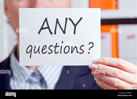 Any Questions Stock Photo Alamy