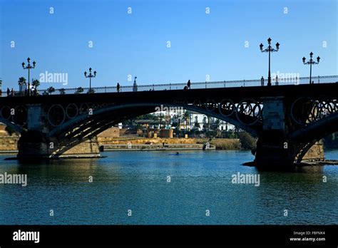 Isabel Ii Bridge Or Triana Bridge Guadalquivir River Seville