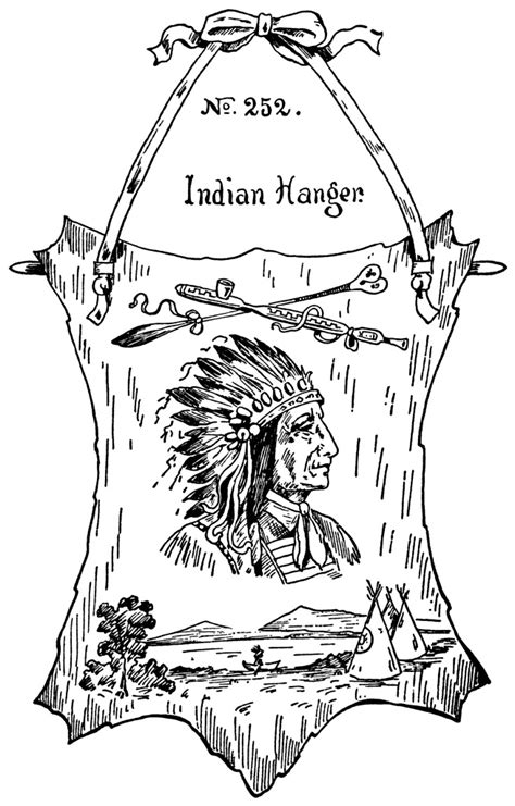 Indian Chief Free Vintage Clip Art The Old Design Shop