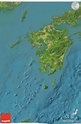 Satellite 3D Map of Kyushu