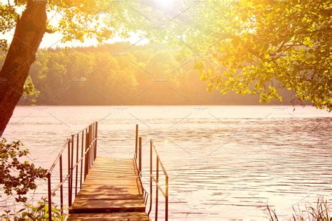 Lake At Summer Stock Photo Containing Nature And Lake Nature Stock