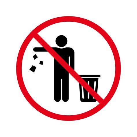 Forbidden Drop Rubbish Silhouette Icon Do Not Throw Trash Glyph