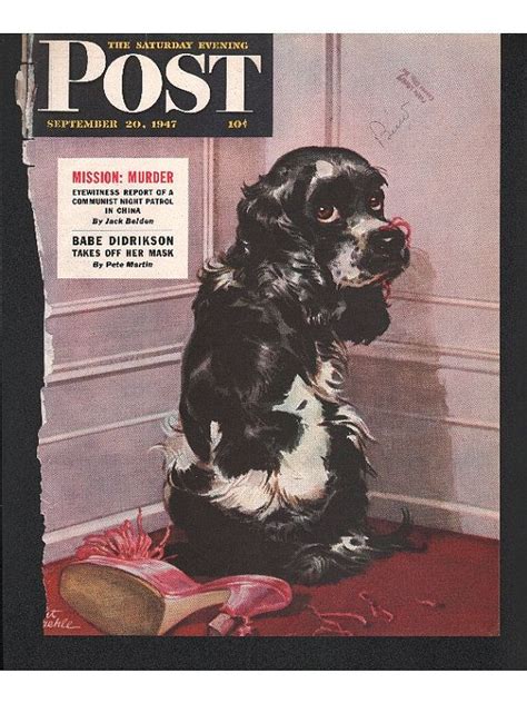Original Saturday Evening Post Magazine Cover September 20 1947