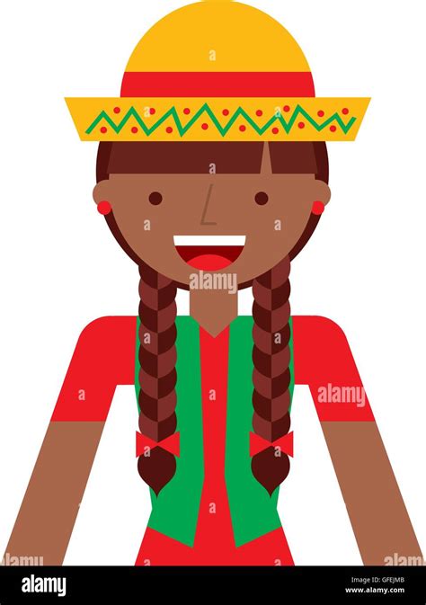 Woman Mexican Culture Icon Stock Vector Image Art Alamy