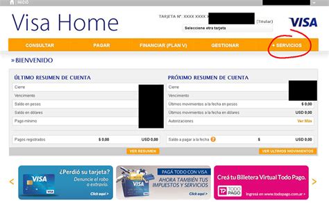 Cómo ver o pagar el resúmen de mi Tarjeta Visa