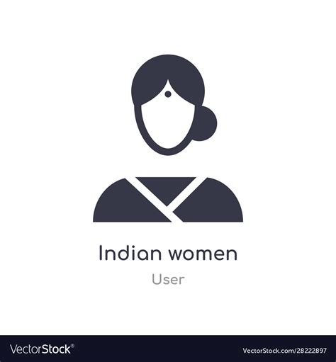 Indian Women Icon Isolated Women Icon From Vector Image