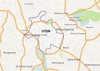 Map Of Lyon City 165899 Vector Art at Vecteezy
