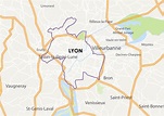 Map Of Lyon City 165899 Vector Art at Vecteezy