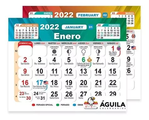 Diseño Plantilla Calendario Por Mes Con Santoral 2022 En Venta En