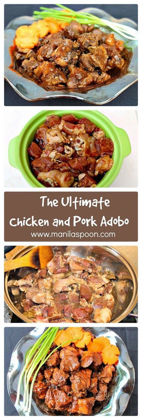 Manila Spoon Chicken And Pork Adobo Recipe Pork Adobo