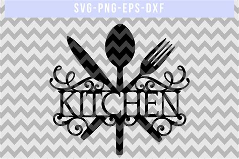 Kitchen SVG Cut File Kitchen Sayings Sign DXF EPS PNG Paper Cutting Design Bundles