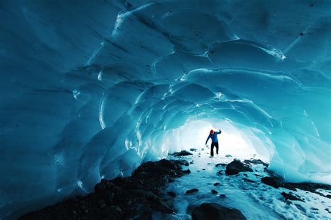 Skating Into An Ice Cave Byron Glacier Chugach National Flickr