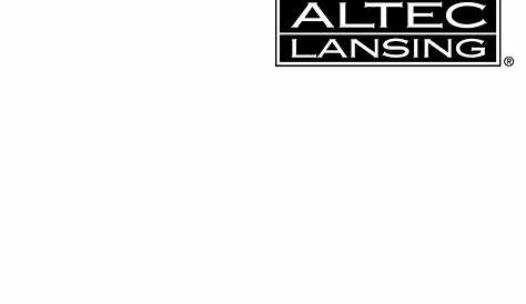ALTEC LANSING ADA104 USER MANUAL Pdf Download | ManualsLib