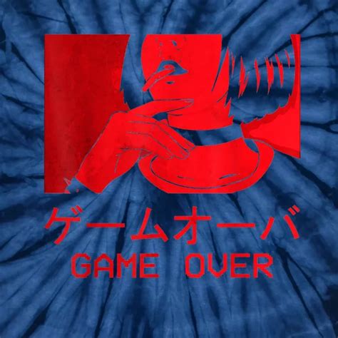 Game Over Anime Girl Goth Soft Grunge Aesthetic Harajuku Tie Dye T