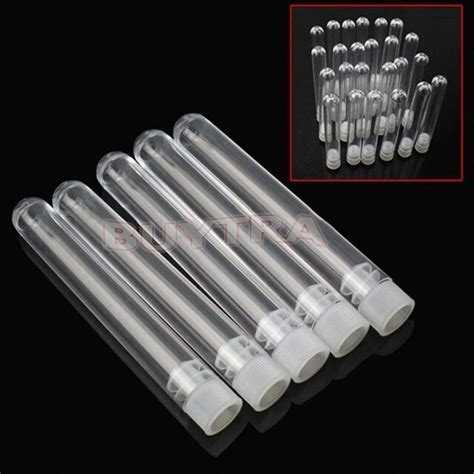 20 Pcs Plastic Test Tube With Plug Clear Like Glass Wedding Favor Tubes