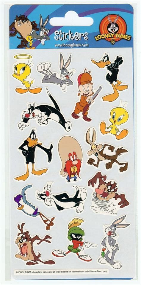 Looney Tunes All Characters Sticker Sheet Classic Cartoon