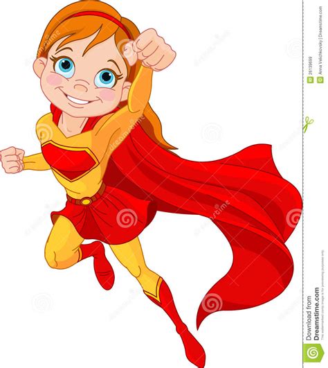 Super Girl Stock Vector Illustration Of Happy Strength