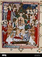 La Coronación de un Rey Eduardo III, manuscrito de principios del siglo ...