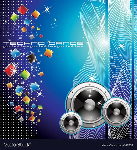 Techno Dance Background Royalty Free Vector Image