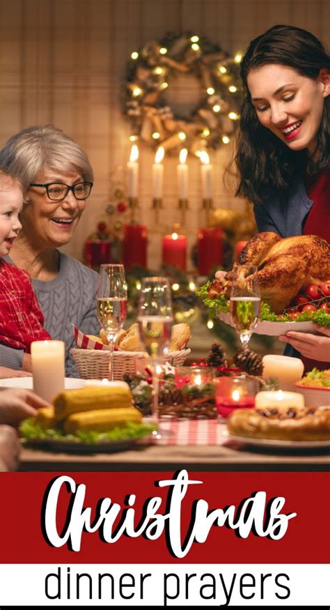 There are also some good biblical examples of thanksgiving prayers for food, two short dinner prayers to say before eating, an ancient jewish meal blessing. Christmas Prayers For The Family - Christmas Dinner Prayer ...