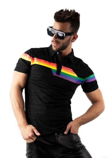 rainbow polo shirt with short sleeves shop mens clothing polo shirt for men polo shirt